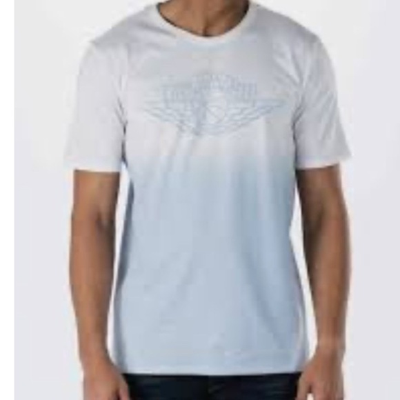 Jordan Other - Jordan Fadeaway Faded Casual T-Shirt White/Ice Blue